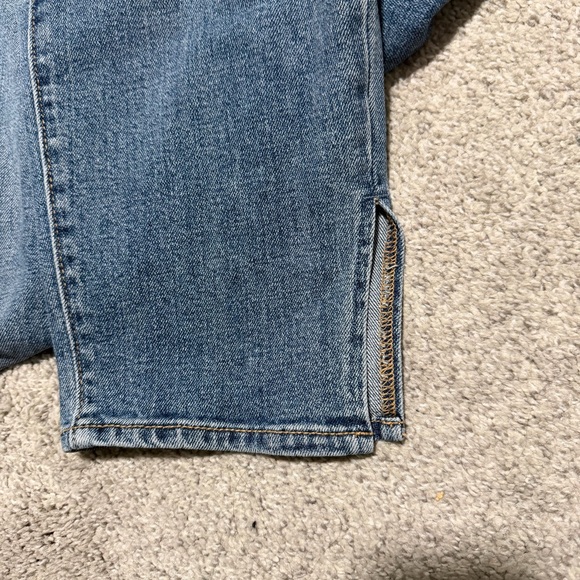 High-Waisted O.G. Straight Side-Slit Ankle Jeans for Women Size 14 Petite Jeans - Picture 5 of 8